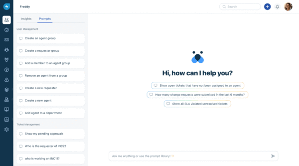 Freddy AI Freshservice